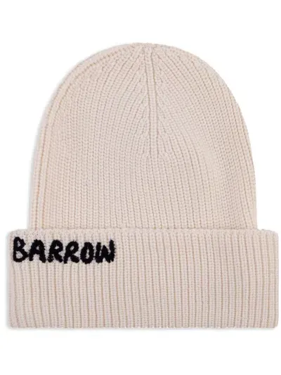 Barrow Embroidered-logo Beanie Hat In Nude