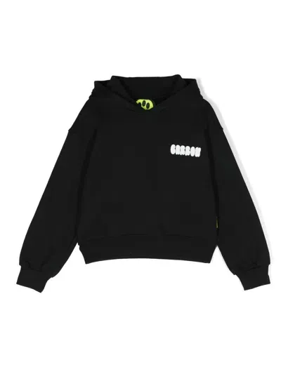 Barrow Kids' Logo-print Cotton Hoodie In Black