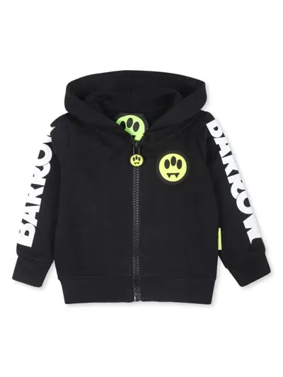 Barrow Babies' Logo-print Cotton Hoodie In Black