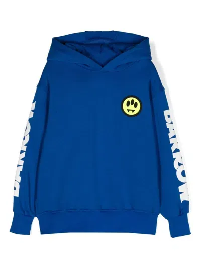 Barrow Kids' Logo-print Hoodie In Blue