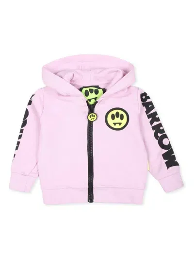 Barrow Babies' Logo-print Hoodie In Pink