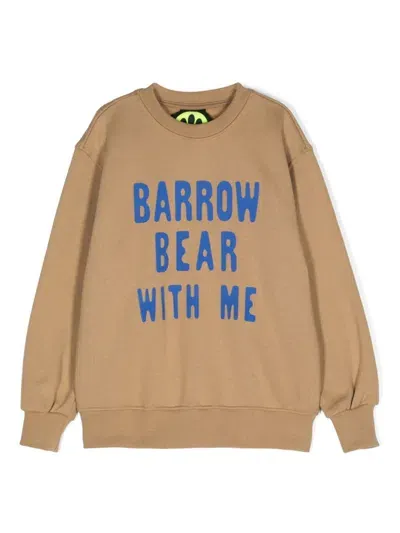 Barrow Kids' Logo-print Sweatshirt In Brown