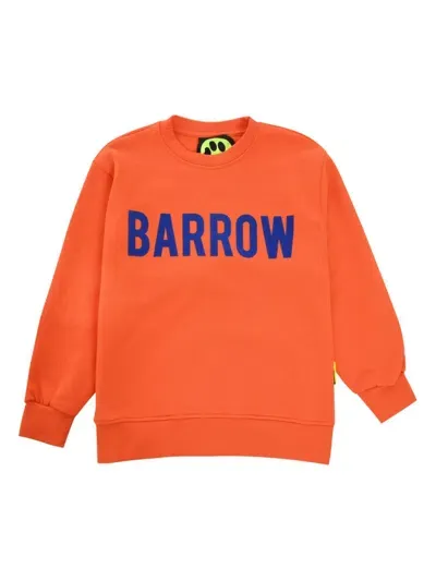 Barrow Kids' Logo-print Sweatshirt In Orange