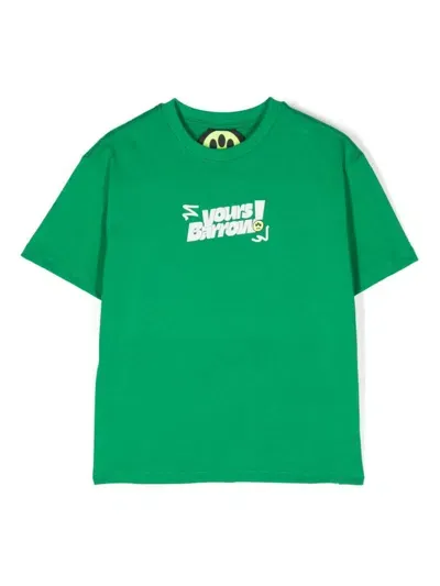 Barrow Kids' Logo-print T-shirt In Green