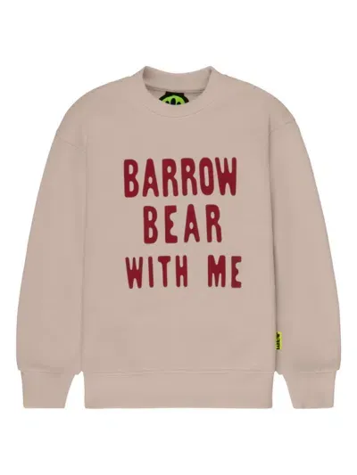 Barrow Kids' Slogan-print Sweatshirt In Neutrals