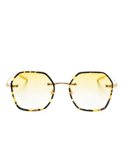 Barton Perreira Rhonda Sunglasses In 金色