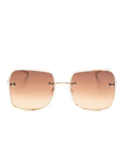 Barton Perreira Sharona Sunglasses In Neutrals