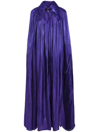 Baruni Pleated Cape In Purple