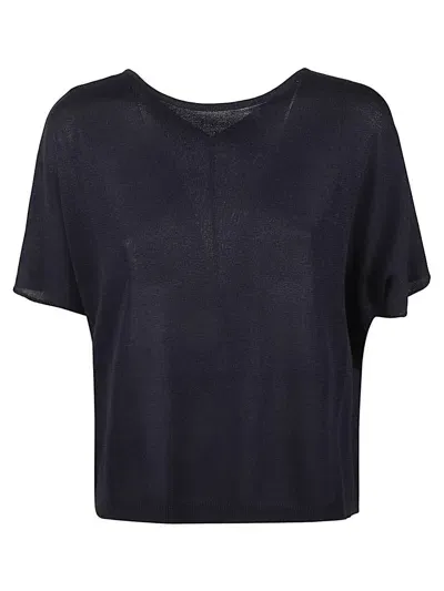 Base Cotton Blend Top In Black