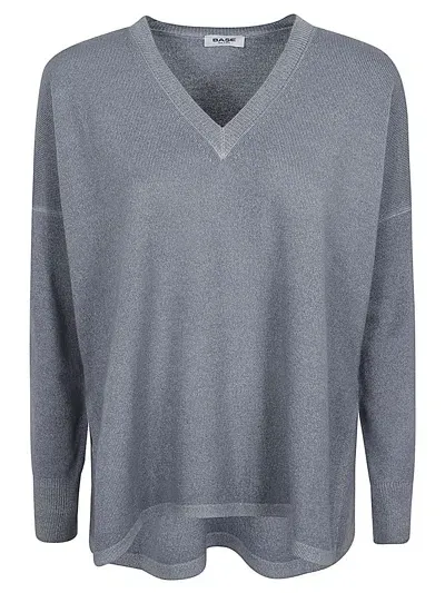 Base Milano Long-sleeved Sweater In Gray