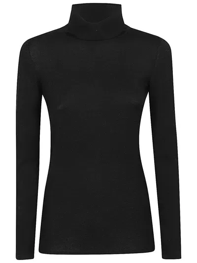 Base Milano Long-sleeved Sweater In Black