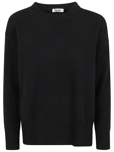 Base Milano Long-sleeved Sweater In Black