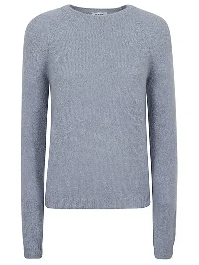 Base Milano Long-sleeved Sweater In Blue