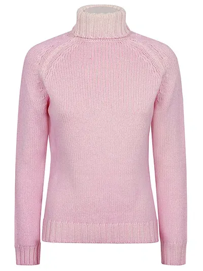 Base Milano Long-sleeved Sweater In Pink