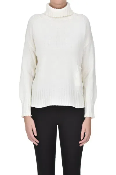 Base Milano Turtleneck Pullover In Ivory