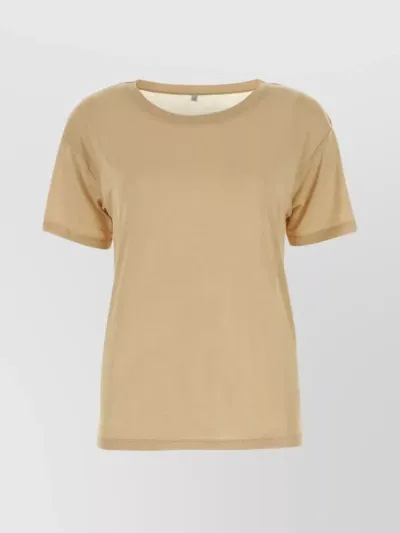 Baserange Bamboo Tolo Crew Neck T-shirt In Brown