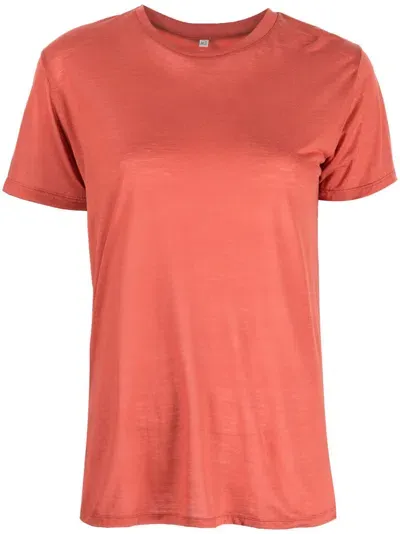 Baserange Crew-neck Lyocell T-shirt In Red