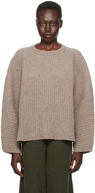 Baserange Taupe Kai Sweater In Alassio