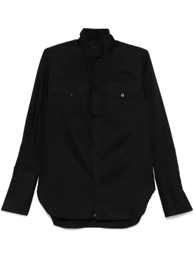 Batakovic Belgrade Stand-up Collar Shirt In Black