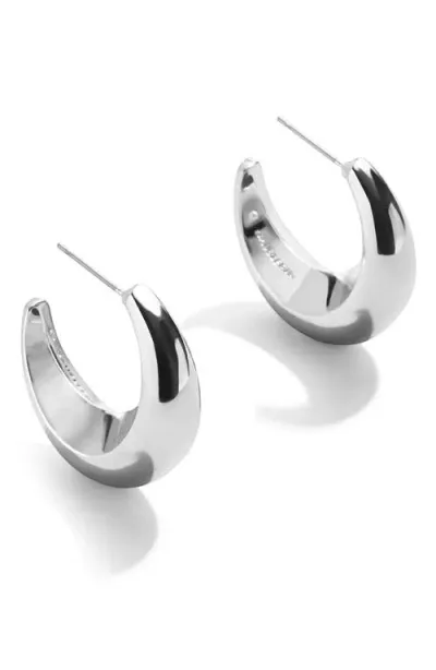 Baublebar Crescent Hoop Earrings In Silver