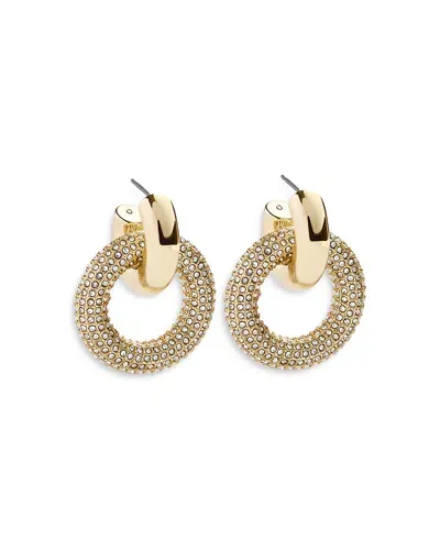 Baublebar Donna Pave Circle Charm Huggie Hoop Earrings In Gold