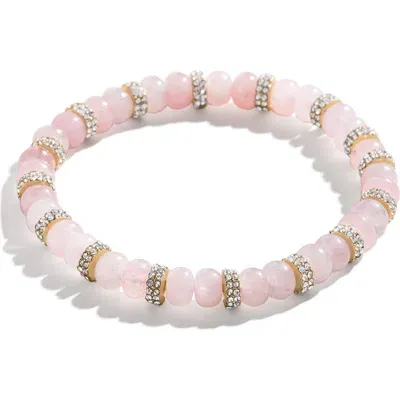 Baublebar Gemma Pavé Beaded Stretch Bracelet In Pink