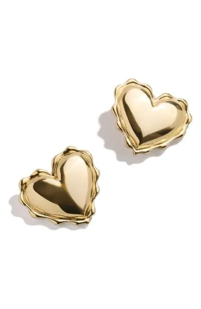 Baublebar Heart Stud Earrings In Gold