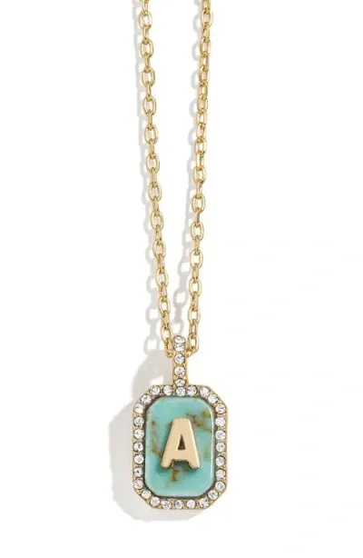 Baublebar Initial Pendant Necklace In Metallic