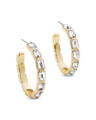 Baublebar Maeve Cubic Zirconia Open Hoop Earrings In Gold