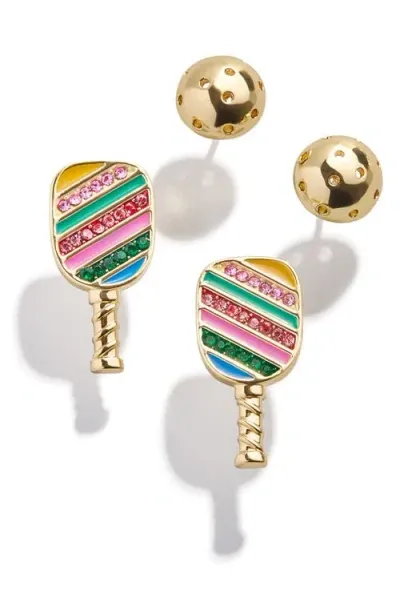 Baublebar Paddles Up Set Of 2 Earrings In Multi/gold