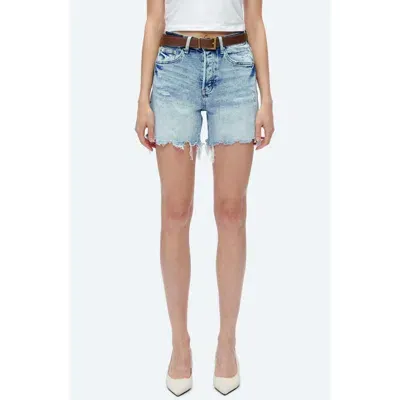 Bayeas Bella Distressed Cutoff Denim Shorts In Sky Light