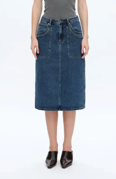 Bayeas Beth Denim Midi Skirt In Freefall