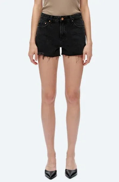 Bayeas Ella Cutoff Denim Shorts In Black