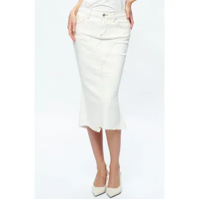 Bayeas Erin Fishtail Denim Skirt In Cream