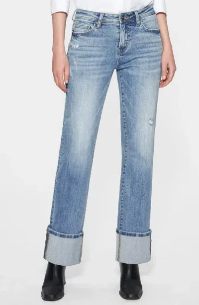 Bayeas Flora Deep Cuff Straight Jeans In Stellar