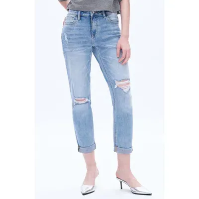 Bayeas High Rise Distressed Relaxed Boyfriend Jeans In Southern