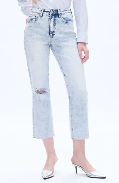 Bayeas High Waist Distressed Straight Leg Jeans In Paradise