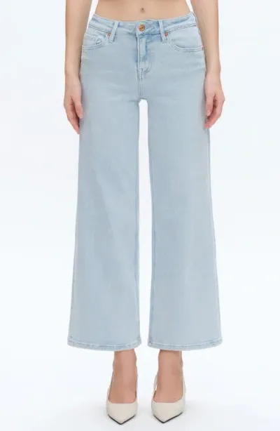 Bayeas Lisa Ankle Wide Leg Jeans In Wathet