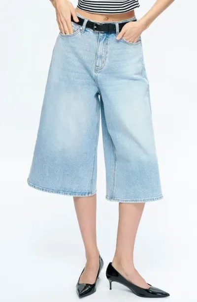 Bayeas Timothy Denim Bermuda Shorts In Cornflower Azure