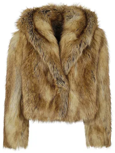 Bb Couture "madrid" Faux-fur Coat In Brown