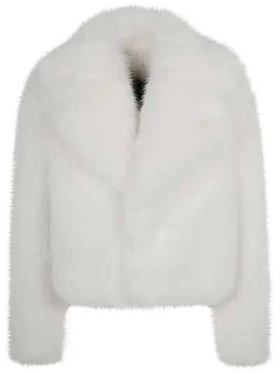 Bbcouture Koons Short Eco Fur Jacket In White