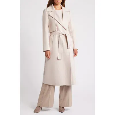 Bcbg Belted Trench Coat In Oyster