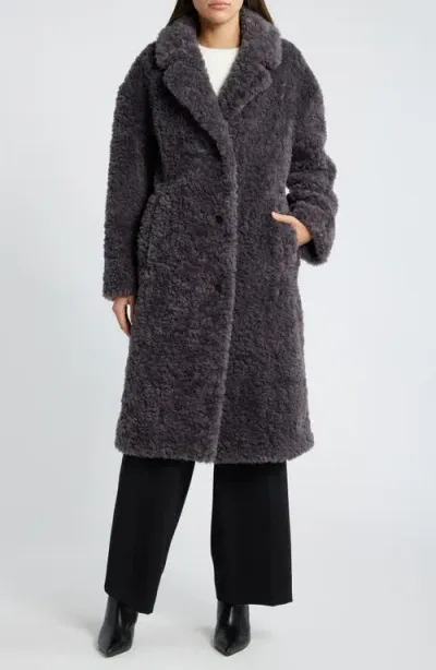 Bcbg Faux Fur Coat In Gray