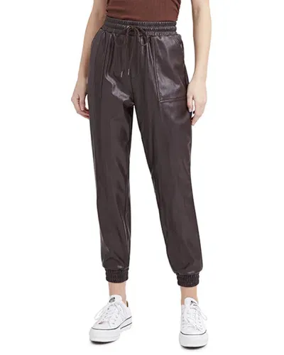 Bcbgeneration Faux Leather Jogger In Chocolate