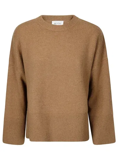 Be You Crewneck Sweater In Camel