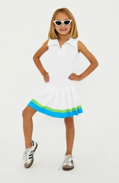 Beach Riot Kids' Little Yari Stretch Polo Dress In Garden