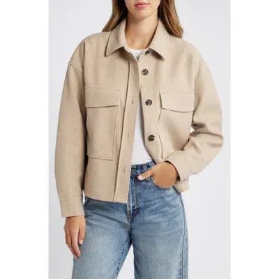 Beachlunchlounge Double Face Crop Jacket In Brown