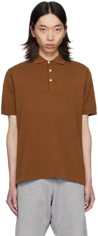 Beams Brown 12-gauge Polo In Brown28