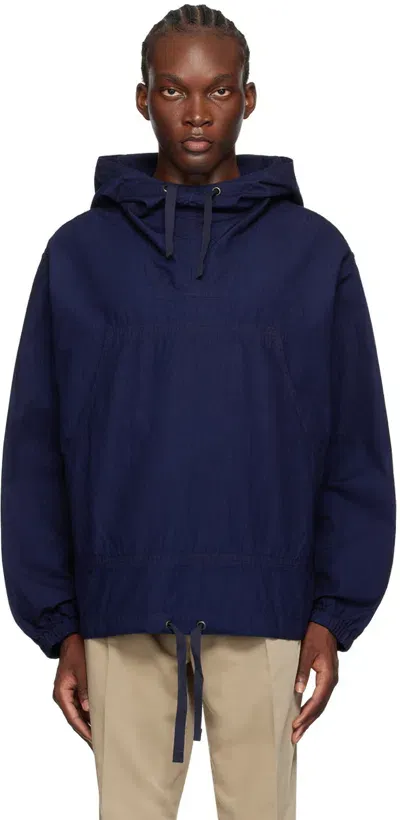 Beams Mil Smock Jacket In Indigo