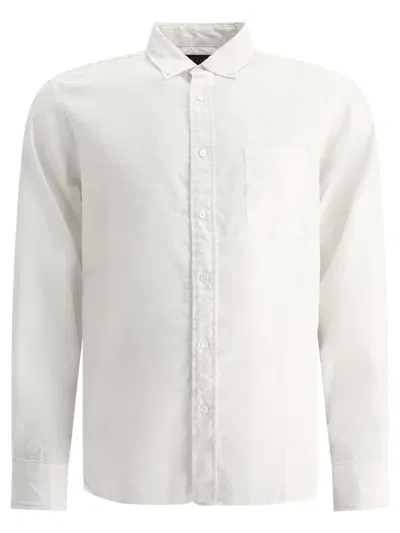 Beams Linen Shirt With Chest Pocket Shirts In White